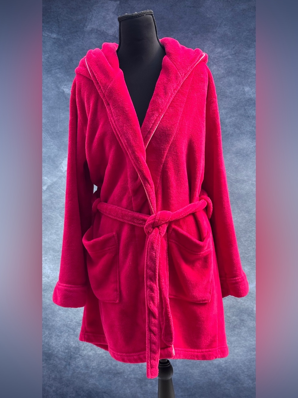 Adore Me Plush Hooded Robe in Bright Pink